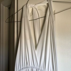 Long white “convertible” dress